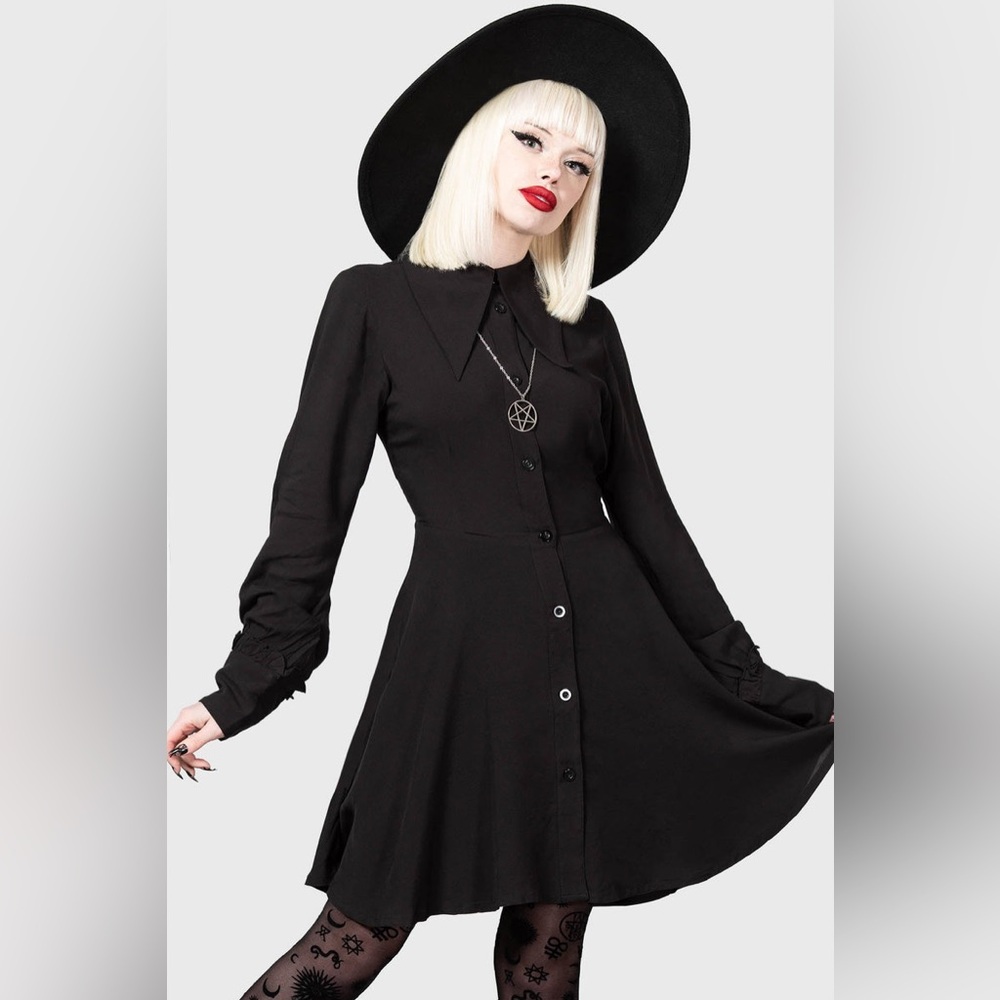 Black killstar KIMARIS LONG SLEEVE DRESS 4X
